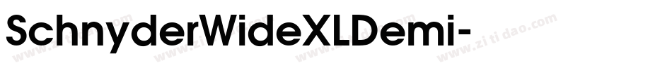 SchnyderWideXLDemi字体转换