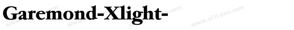 Garemond-Xlight字体转换