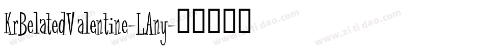 KrBelatedValentine-LAny字体转换