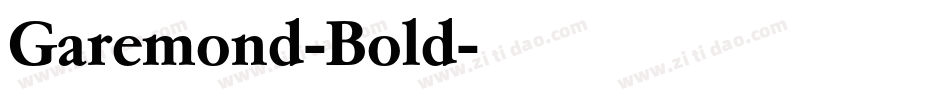 Garemond-Bold字体转换