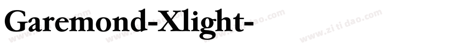 Garemond-Xlight字体转换