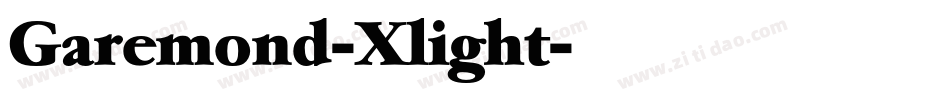 Garemond-Xlight字体转换