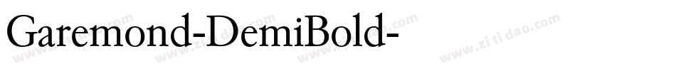 Garemond-DemiBold字体转换
