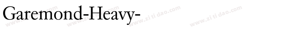 Garemond-Heavy字体转换