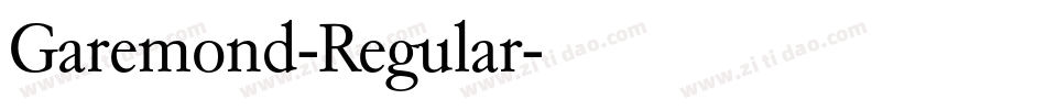 Garemond-Regular字体转换