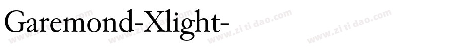 Garemond-Xlight字体转换
