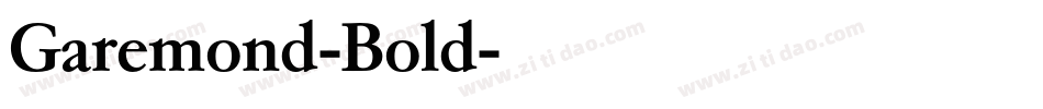 Garemond-Bold字体转换