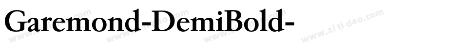 Garemond-DemiBold字体转换