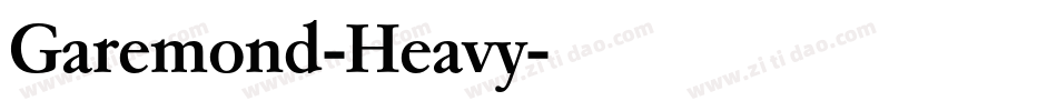 Garemond-Heavy字体转换