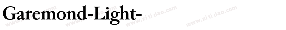 Garemond-Light字体转换