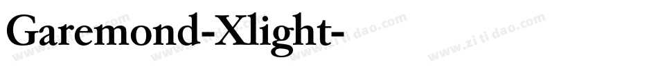 Garemond-Xlight字体转换