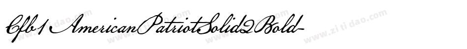 Cfb1AmericanPatriotSolid2Bold-2WMo字体转换