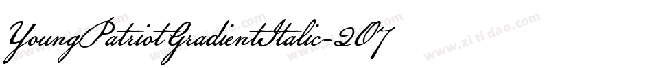 YoungPatriotGradientItalic-2O7je字体转换