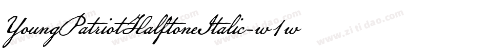 YoungPatriotHalftoneItalic-w1wPw字体转换