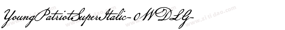 YoungPatriotSuperItalic-0WDLG字体转换
