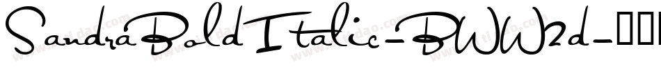 SandraBoldItalic-BWW2d字体转换