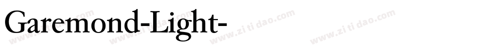 Garemond-Light字体转换