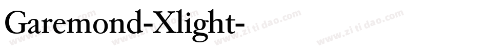 Garemond-Xlight字体转换