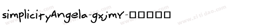 SimplicityAngela-gxjmY字体转换