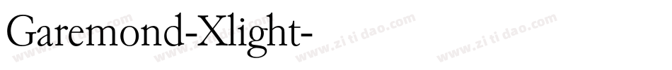 Garemond-Xlight字体转换
