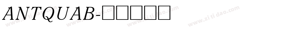 ANTQUAB字体转换