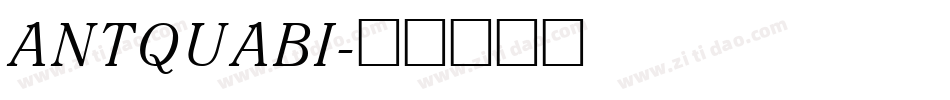 ANTQUABI字体转换