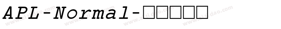 APL-Normal字体转换