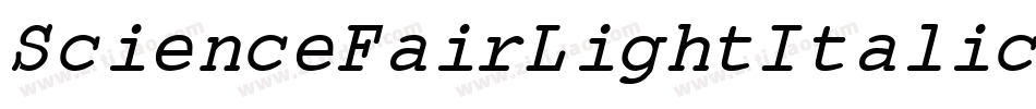 ScienceFairLightItalic-jApl字体转换