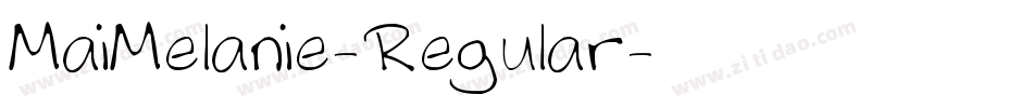 MaiMelanie-Regular字体转换