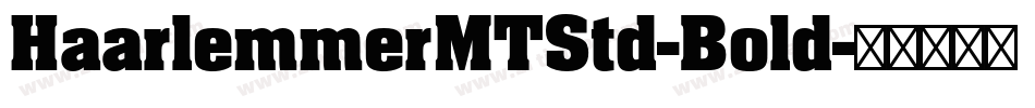 HaarlemmerMTStd-Bold字体转换