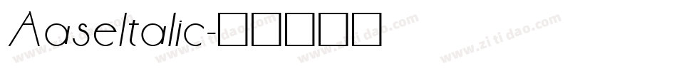 AaseItalic字体转换