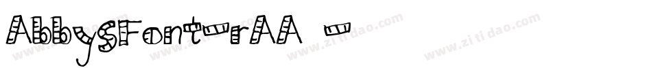 AbbysFont-rAA8字体转换