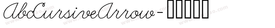 AbcCursiveArrow字体转换