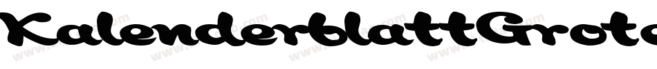 KalenderblattGrotesk-De91字体转换