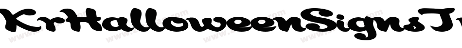 KrHalloweenSignsTwo-DV91字体转换
