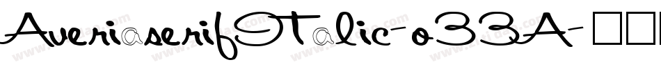 AveriaserifItalic-o33A字体转换