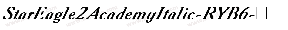 StarEagle2AcademyItalic-RYB6字体转换