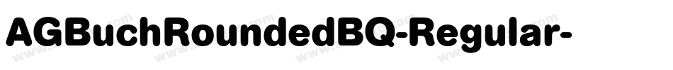 AGBuchRoundedBQ-Regular字体转换