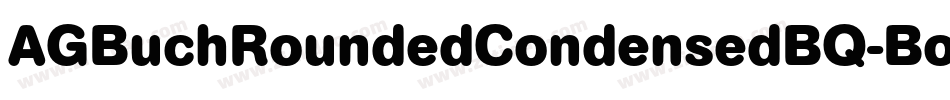 AGBuchRoundedCondensedBQ-BoldOutline字体转换