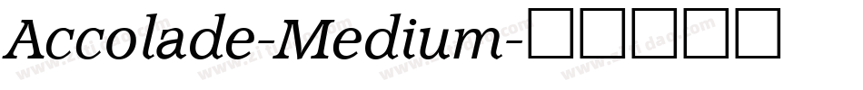 Accolade-Medium字体转换