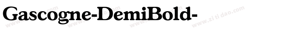 Gascogne-DemiBold字体转换