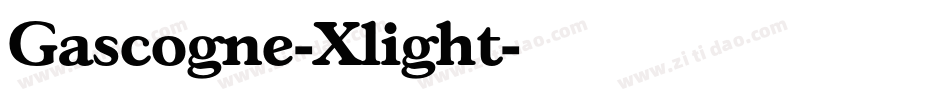 Gascogne-Xlight字体转换