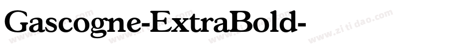 Gascogne-ExtraBold字体转换