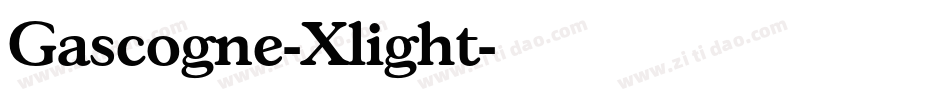 Gascogne-Xlight字体转换