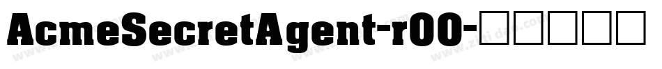 AcmeSecretAgent-rOO字体转换