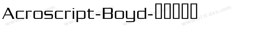 Acroscript-Boyd字体转换
