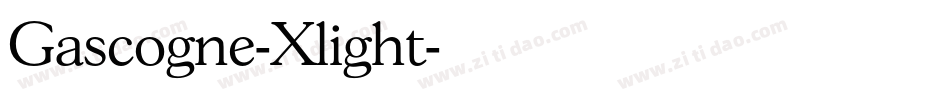Gascogne-Xlight字体转换