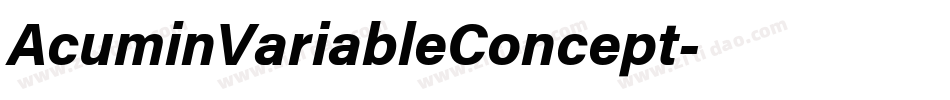 AcuminVariableConcept字体转换