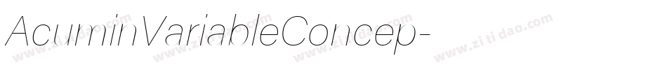 AcuminVariableConcep字体转换
