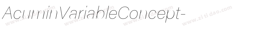 AcuminVariableConcept字体转换